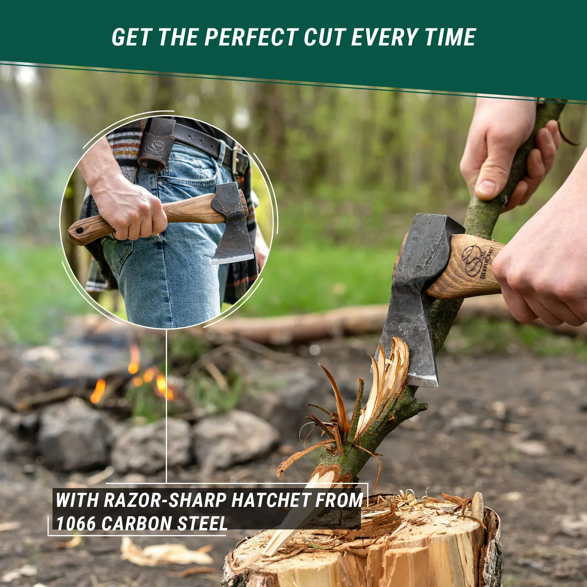 Compact Bushcraft Carving Hatchet for Various Tasks and Purposes - Image 4