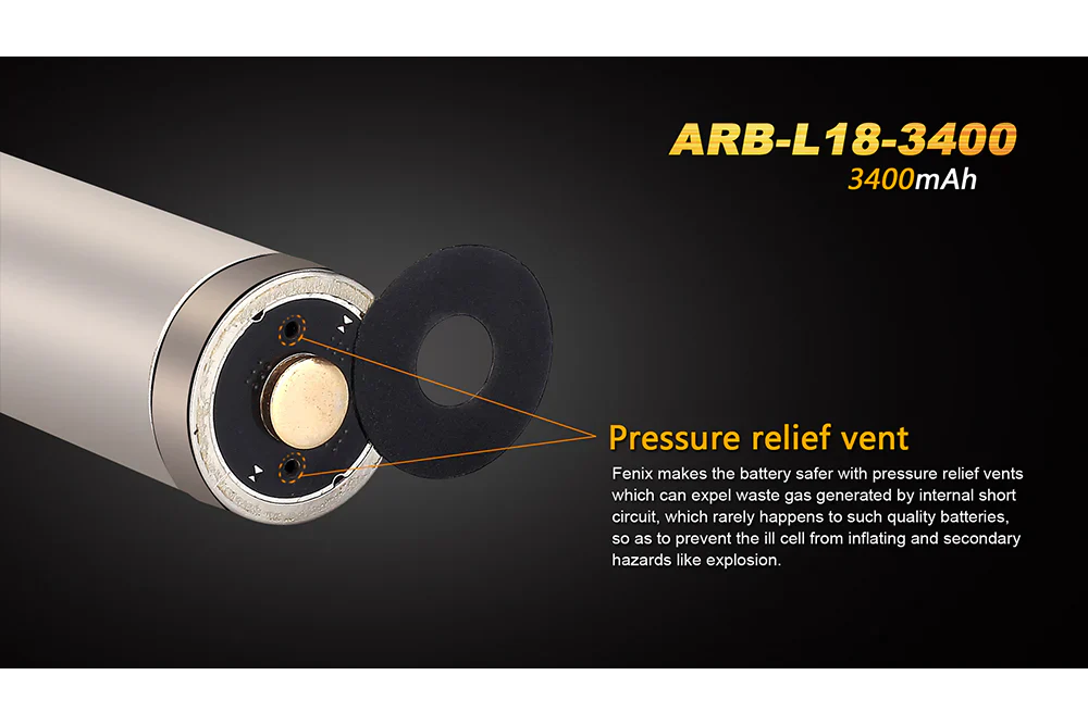 Fenix ARB-L18-3400mAh Rechargeable 18650 Battery - Image 5