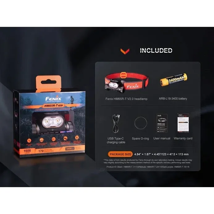 Fenix HM65R-T V2 Rechargeable Lightweight Trail Running Headlamp - Image 22